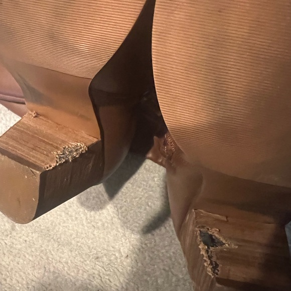 Brown Leather Knee-High Boots - Picture 6 of 6